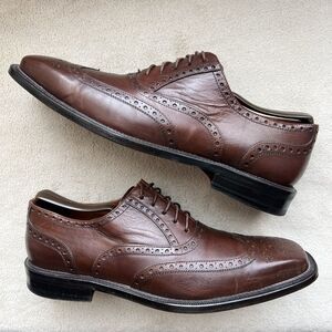 Mezlan Brown Leather Wingtip Dress Oxford Shoes Men’s 9.5 Work Business Designer
